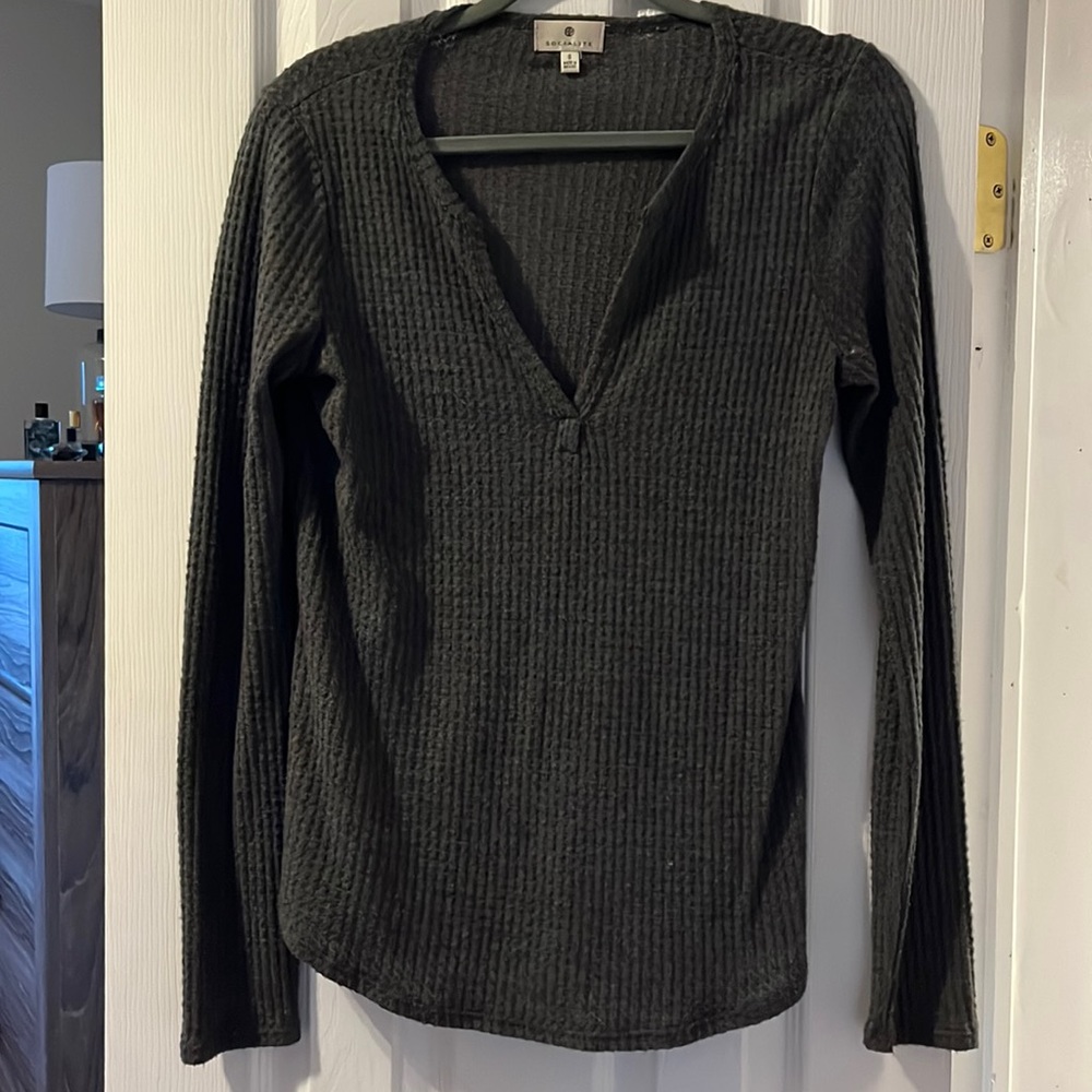 Socialite Waffle Knit Long Sleeve